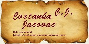 Cvetanka Jačovac vizit kartica